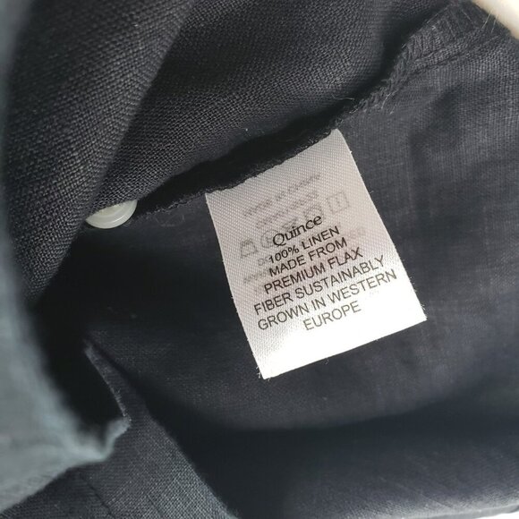 Quince 100% Linen Sleeveless Tank Top Womens Small Black Lagenlook Europe Shirt - Picture 9 of 9